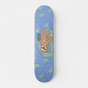 To Sloth or Not to Sloth Sleeping with Vine Leaves Skateboard