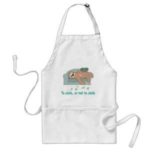 To Sloth or Not to Sloth Sleeping with Vine Leaves Standard Apron