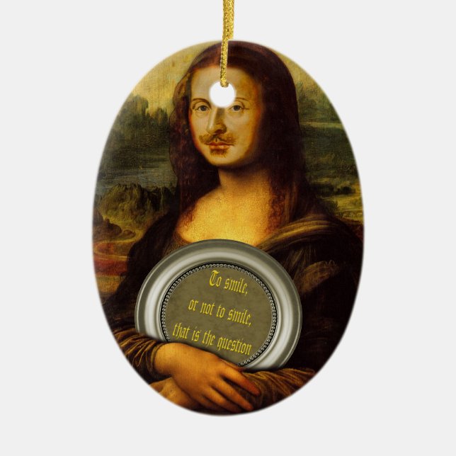 To Smile Or Not To Smile  Ceramic Tree Decoration (Front)