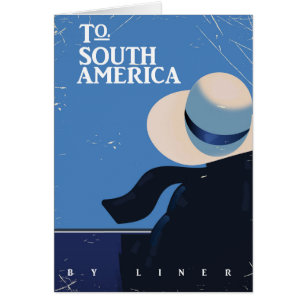 To South America vintage travel poster