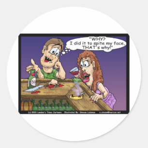 To Spit Ur Face Funny Gifts Tees & Collectibles Classic Round Sticker