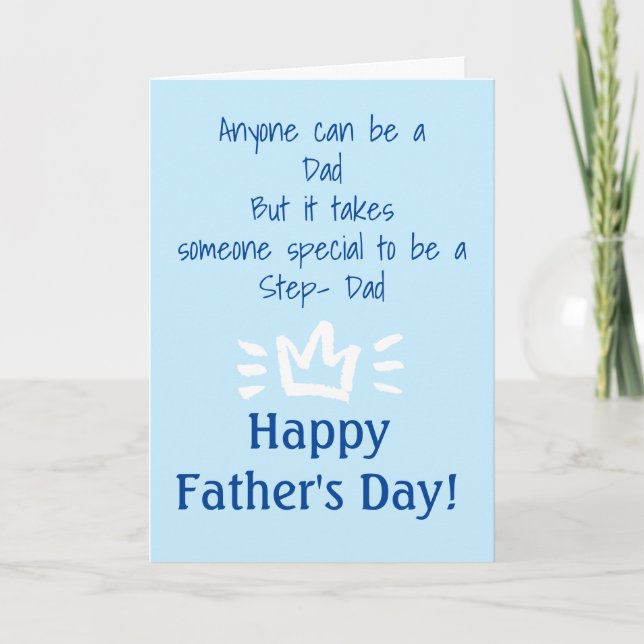 To Step-Dad Special Happy Father's Day Holiday Card (Front)