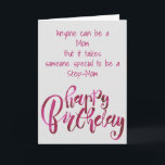 To Step-Mum Mother Special Birthday Holiday Card<br><div class="desc">This design may be personalised by clicking the customise button and changing the name, initials or words. You may also change the text colour and style or delete the text for an image only design. Contact me at colorflowcreations@gmail.com if you with to have this design on another product. Purchase my...</div>