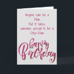 To Step-Mum Mother Special Birthday Holiday Card<br><div class="desc">This design may be personalised by clicking the customise button and changing the name, initials or words. You may also change the text colour and style or delete the text for an image only design. Contact me at colorflowcreations@gmail.com if you with to have this design on another product. Purchase my...</div>