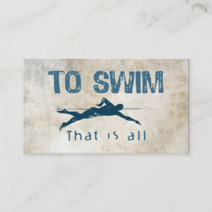 To Swim Business Card