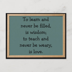 To Teach Is Love Postcard