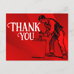 To thank for a carpenter. postcard