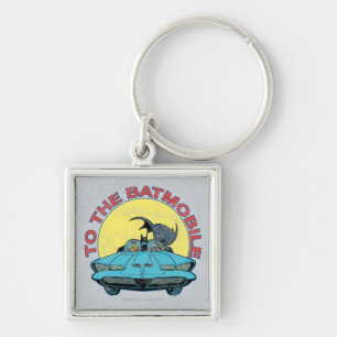 To The Batmobile - Distressed Icon Key Ring