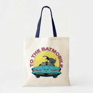 To The Batmobile - Distressed Icon Tote Bag
