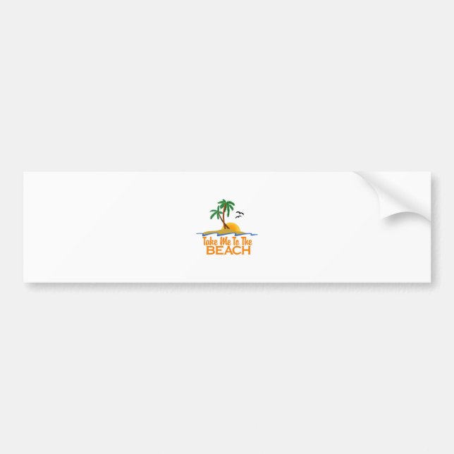 To The Beach Bumper Sticker (Front)