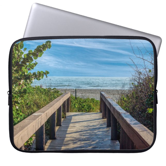 To The Beach Laptop Sleeve (Front)