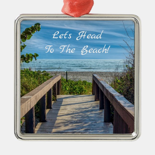 To The Beach Metal Tree Decoration (Front)