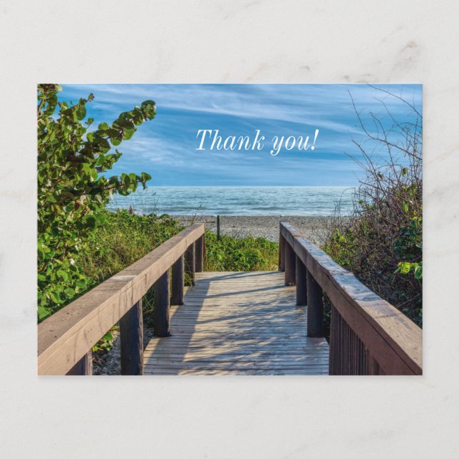 To The Beach Thank You Postcard (Front)