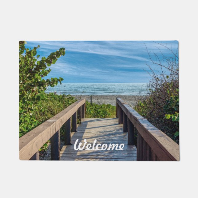 To The Beach Welcome Doormat (Front)