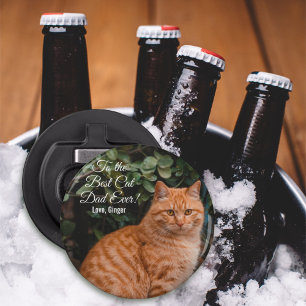 To the Best Cat Dad Ever Custom Photo Bottle Opener