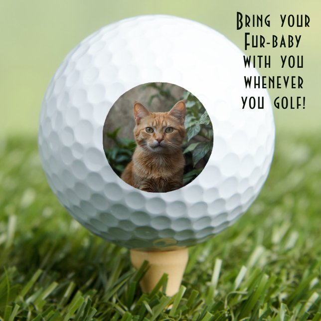 To the Best Cat Dad Ever Custom Photo Golf Balls (Creator Uploaded)