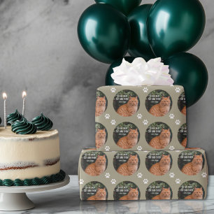 To the Best Cat Dad Ever Custom Photo Wrapping Paper