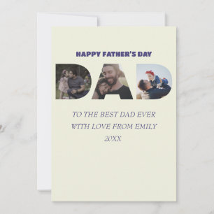 TO THE BEST DAD EVER 3 PHOTO FATHER'S DAY INVITATION