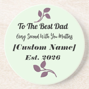To The Best Dad Personalised Watch Gift  Coaster