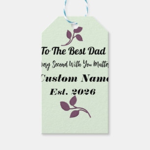 To The Best Dad Personalised Watch Gift Tags