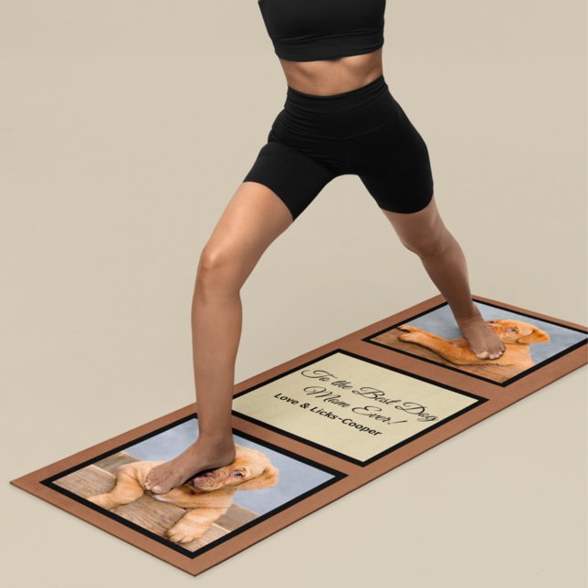 To the Best Dog Mum Ever Custom Photo & Text Yoga Mat (Creator Uploaded)
