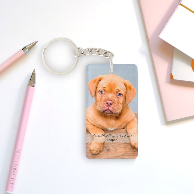 To the Best Dog Mum Ever CustomPhoto Keychain (Creator Uploaded)
