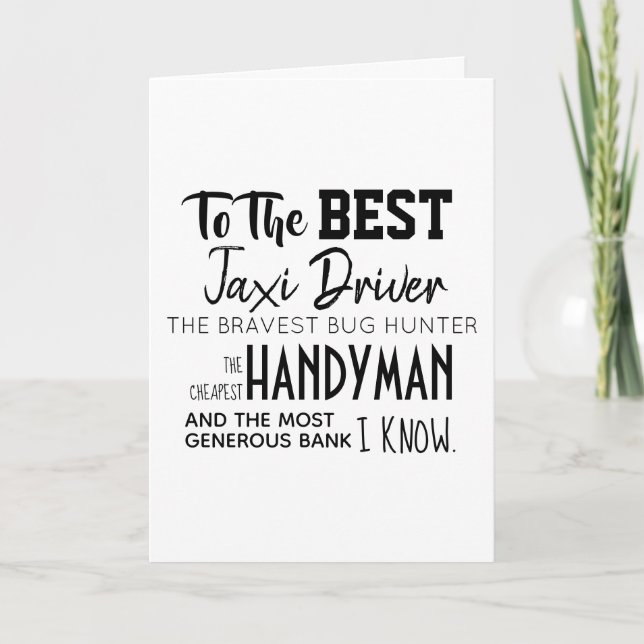"To the best" - Happy Father's Day Card - Funny (Front)