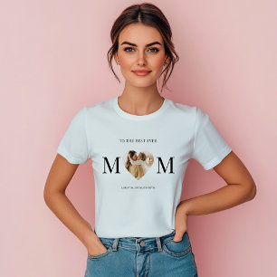 To the Best Mom Photo Heart  T-Shirt