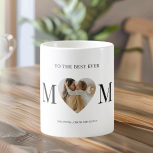To the Best Mum Photo Heart Mug – Personalised