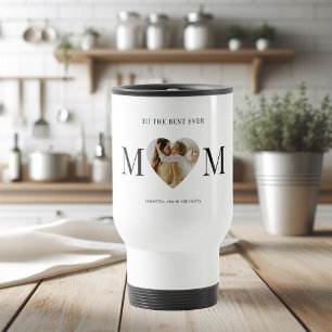 To the Best Mum Photo Heart Personalised Travel Mug