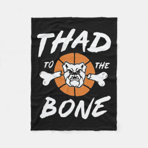 To The Bone Fun Bulldog Dog Dad Fleece Blanket