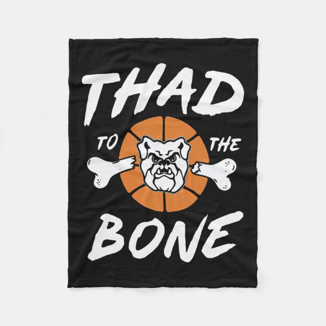 To The Bone Fun Bulldog Dog Dad  Fleece Blanket (Front)