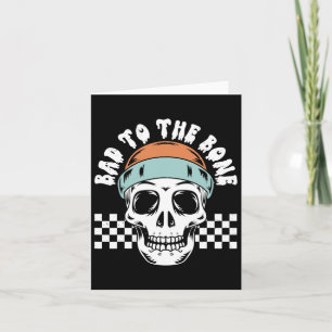 To The Bone Skeleton Halloween Two Birthday Toddle Card