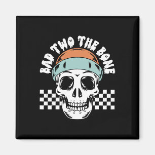 To The Bone Skeleton Halloween Two Birthday Toddle Magnet