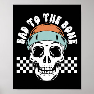 To The Bone Skeleton Halloween Two Birthday Toddle Poster