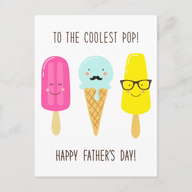 To The Coolest Pop - Father's Day Postcard (Front)