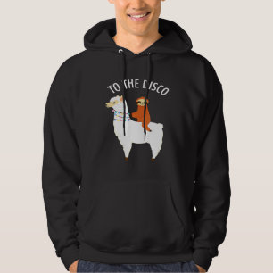 To The Disco Sloth Riding A Llama Alpaca Hoodie