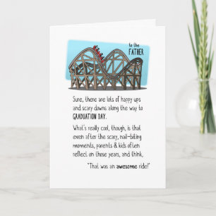 To the Father at Graduation-Roller Coaster Ride Card