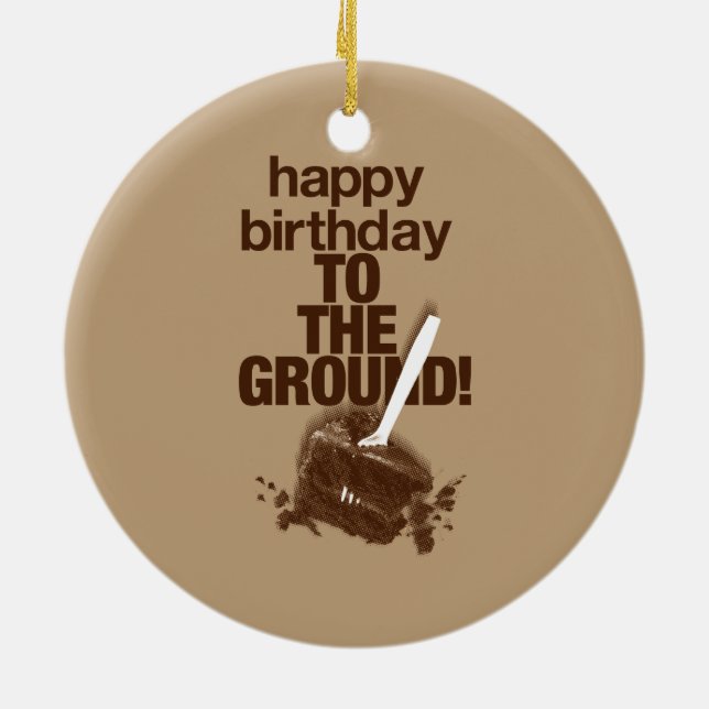 To the Ground Ceramic Tree Decoration (Back)