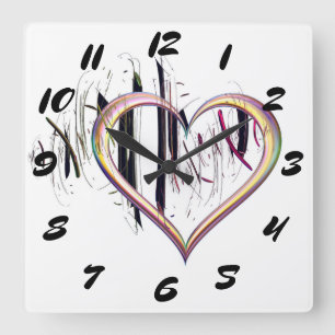 To the Heart Be True Square Wall Clock