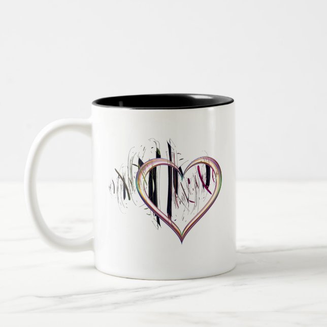 To the Heart Be True Two-Tone Coffee Mug (Left)