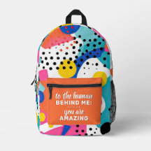 To The Human Behind Me Custom Backpack - Pop