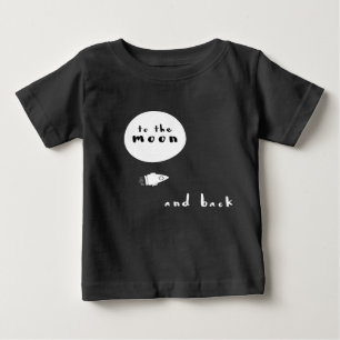 To the moon and back hipster modern t-shirt