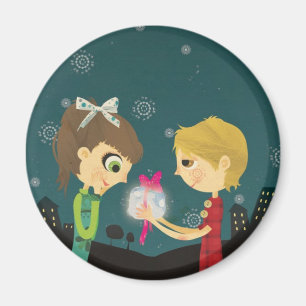 To the moon and back Pin Magnet