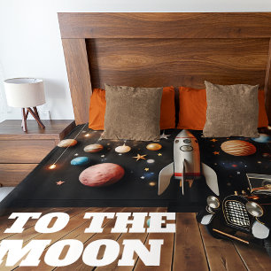 To The Moon Fleece Blanket