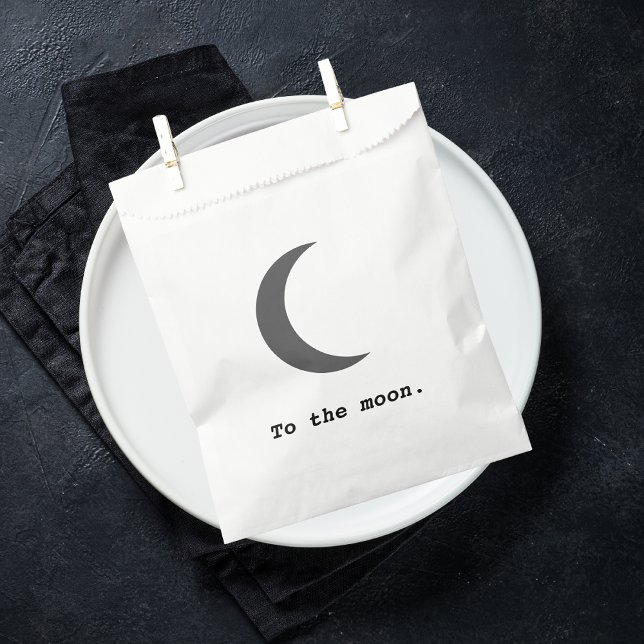 To the Moon Minimalist Celestial Moon Party  Favour Bags (Creator Uploaded)
