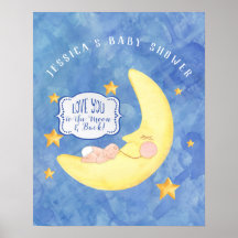 To the Moon n Back Baby Shower Watercolor Neutral