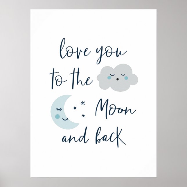 To the moon poster (Front)