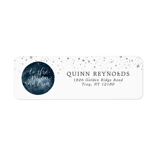 To the Moon | Return Address Label (Front)