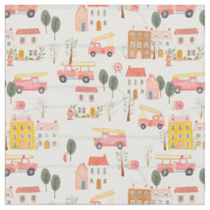 To the Rescue - Firefighters in action Fire Truck Fabric